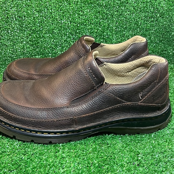 Dr Martens Mens Brown Leather Round Toe Slip On Loafer Shoes Size 10 (11198) - Picture 3 of 7
